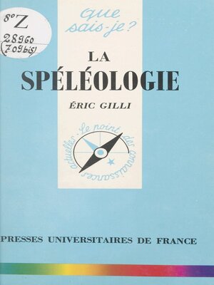 cover image of La spéléologie